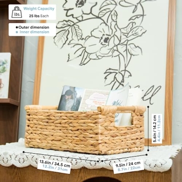 VATIMA Hyacinth Wicker Basket - Stylish Storage Solution