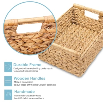 VATIMA Hyacinth Wicker Basket - Stylish Storage Solution