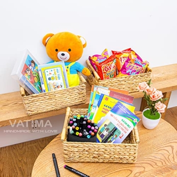 VATIMA Hyacinth Wicker Basket - Stylish Storage Solution