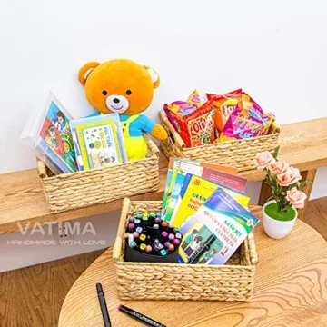 VATIMA Hyacinth Wicker Basket - Stylish Storage Solution