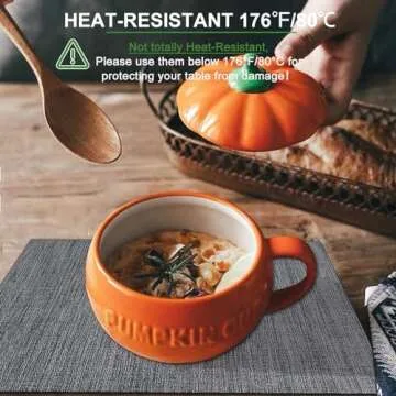 BETEAM Placemats Set of 6 Woven Vinyl Placemat for Dining Table Washable Wipeable Kitchen Place Mats Durable Indoor Outdoor Table Mats -01 Grey, 6 Pcs