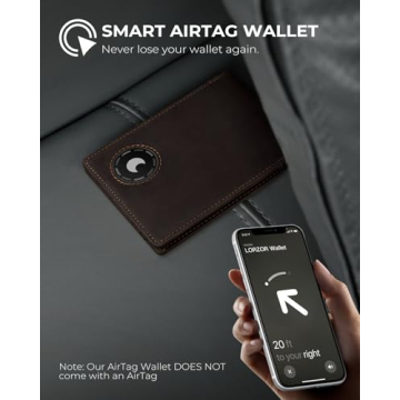 LORZOR Minimalist AirTag Wallet for Men