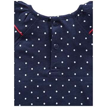 Simple Joys by Carter's Baby Girls' 4-Piece Playwear Set, Navy/Red, Dots/Stripe/Bird, 24 Months