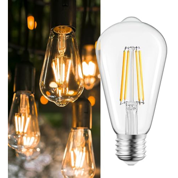LED Edison Light Bulbs - 6Pcs Vintage 6W Warm White Decorative Bulbs