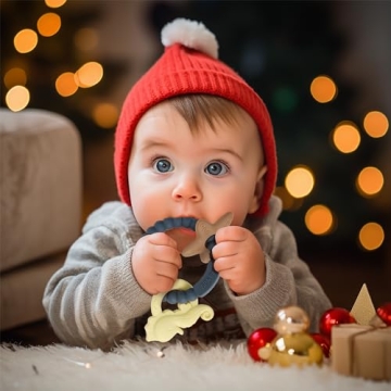 Eoopoon Silicone Teething Ring for Safe Baby Chewing