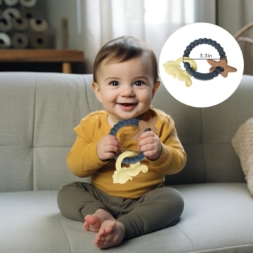 Eoopoon Silicone Teething Ring for Safe Baby Chewing