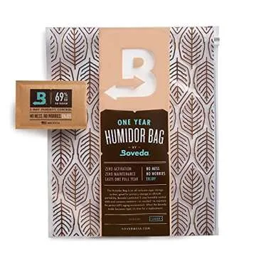 Boveda Portable Travel 2-Way Humidity Resealable Bag – Waterproof & Dustproof - Preloaded with 69% RH Pack - Patented Technology - Large Storage For 60-80 Items – 1 Count
