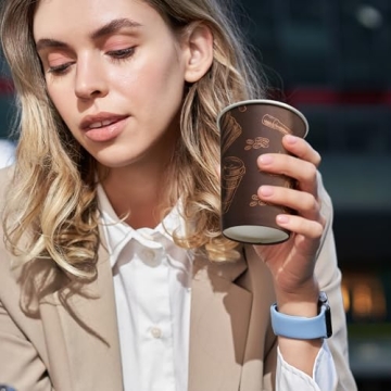 Huifany 12 oz Coffee Cups 180 Pack for Hot and Cold Drinks