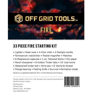 OGT Fire Starting Survival Kit – 33 Essential Outdoor Tools