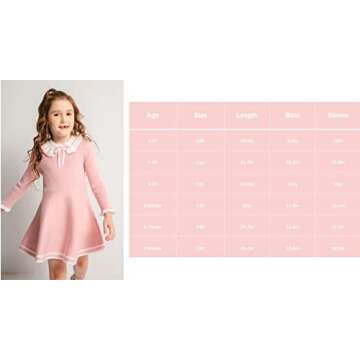 Toddler Girls Winter Knitted Dress with Ruffles