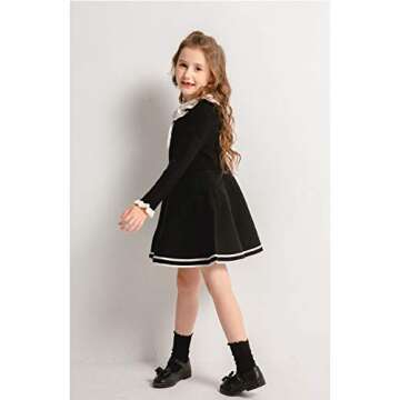 Toddler Girls Winter Knitted Dress with Ruffles