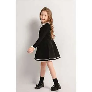 Toddler Girls Winter Knitted Dress with Ruffles