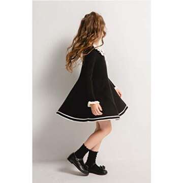 Toddler Girls Winter Knitted Dress with Ruffles