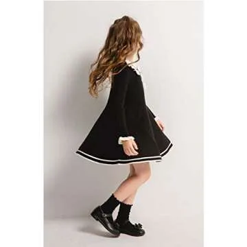 Toddler Girls Winter Knitted Dress with Ruffles