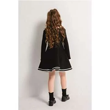 Toddler Girls Winter Knitted Dress with Ruffles