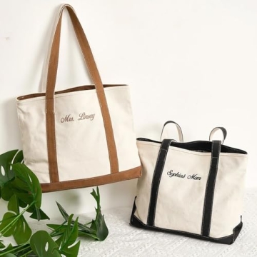 Custom Personalized Canvas Tote Bag for Women