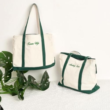 Custom Personalized Canvas Tote Bag for Women