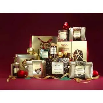 AHAVA Three’s A Charm Gift Set - Includes Mineral Body Lotion, Mineral Hand Cream & Mineral Shower Gel, Enriched with Exclusive Dead Sea Mineral Blend Osmoter, 3 x 1.3 Fl.Oz