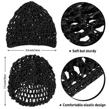 Luxurious Mesh Crochet Hair Net 4 Pack for Women
