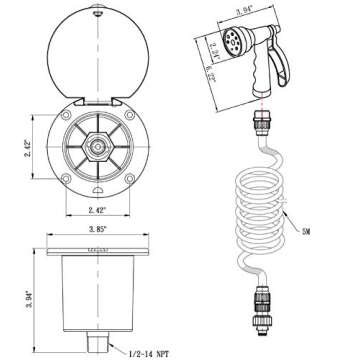 Dura Faucet Quick Connect Detachable Sprayer for RVs