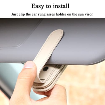 KIWEN Sunglasses Holder Stylish Car Visor Clip