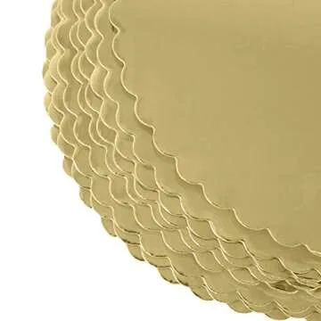 10" Gold Cakeboard Round - Disposable Cake Circle Base