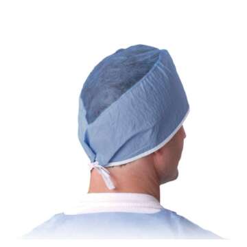 Medline NON28625Z Disposable Surgeon's Caps, Scrim, Latex Free, Blue (Pack of 100)