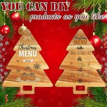 Christmas Tree Cutting Board Set - 3 Piece Kitchen Accessory
