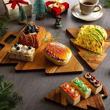 Christmas Tree Cutting Board Set - 3 Piece Kitchen Accessory