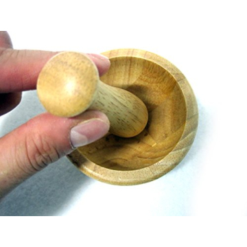 Mini Wooden Mortar & Pestle Perfect for Kids & Cooking