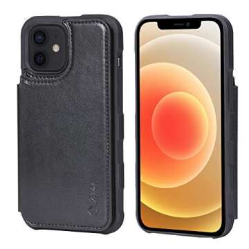 Arae iPhone 12/12 Pro Wallet Case with Card Holder