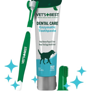 Vet's Best Dog Toothbrush and Toothpaste Kit for Pets