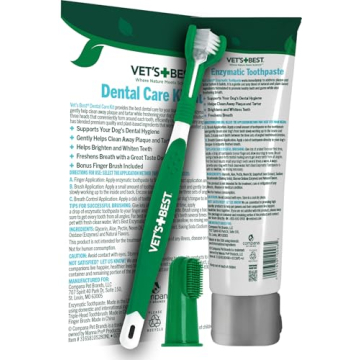 Vet's Best Dog Toothbrush and Toothpaste Kit for Pets