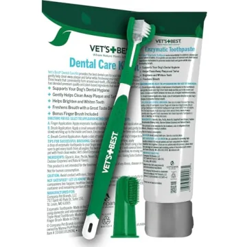 Vet's Best Dog Toothbrush and Toothpaste Kit for Pets