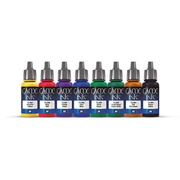 Vallejo Game Ink Paint Set - 8 Vibrant Colors