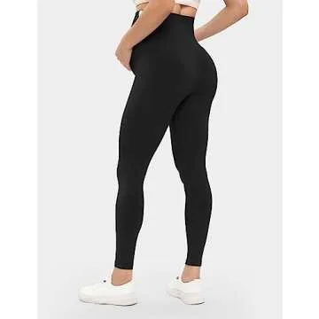 Buttergene Women's Maternity Leggings over the Belly Maternity Yoga Pants Workout Pregnancy Leggings