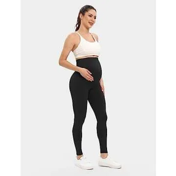 Buttergene Women's Maternity Leggings over the Belly Maternity Yoga Pants Workout Pregnancy Leggings