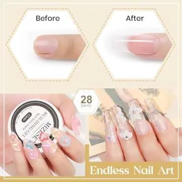 MIZHSE Solid Builder Gel for Nails, Non-Sticky Hard Gel Sculpting Gel, 3D Gel Nail Art Building Gel Carving Gel Modeling Gel Nail Extension Soak Off UV/LED Nail Art Salon Home DIY 15 g Clear