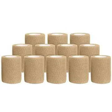 Comfortable Self Adherent Cohesive Bandages - 12 Count