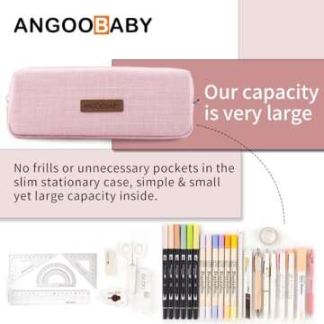 ANGOOBABY Small Pencil Case Student Pencil Pouch Coin Pouch Cosmetic Bag Office Stationery Organizer...