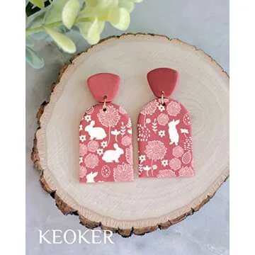 KEOKER Easter Silk Screen for Polymer Clay Stencils
