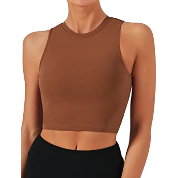 Natural Feelings Nudi Sports Bras for Women Removable Padded Yoga Tank Tops Sleeveless Fitness Worko...