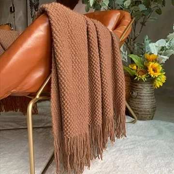 Cozy LOMAO Knitted Throw Blanket - Lightweight & Chic Decor