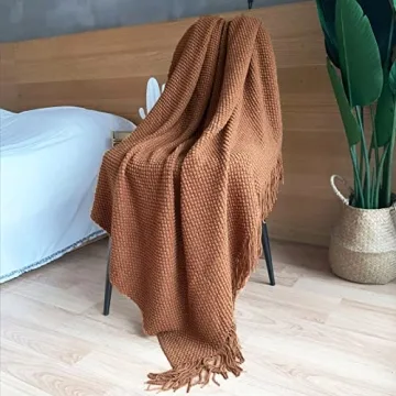 Cozy LOMAO Knitted Throw Blanket - Lightweight & Chic Decor