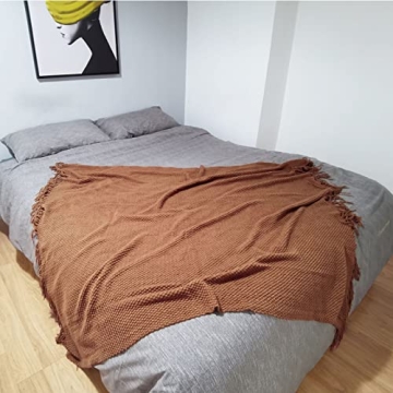 Cozy LOMAO Knitted Throw Blanket - Lightweight & Chic Decor
