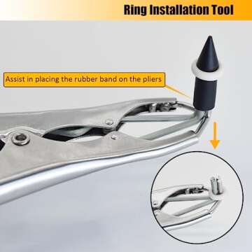 Goat Banding Kit with 150 Rubber Rings and Pliers