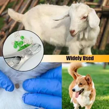Goat Banding Kit with 150 Rubber Rings and Pliers