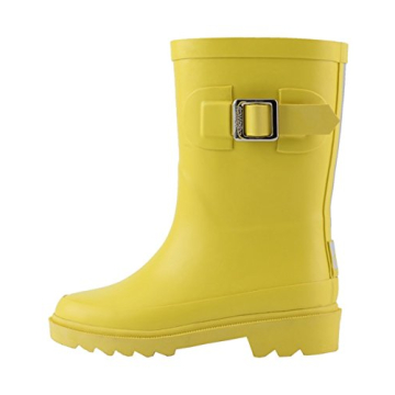 OAKI Kids Rubber Rain Boots, Classic Yellow, 6T US Toddler