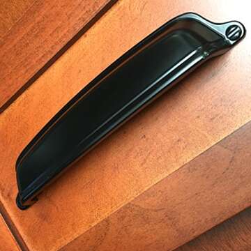 Southern Hills Black Drawer Pulls - Cup Pulls - Vintage Elegance with Modern Touch - Pack of 5 - Tim...