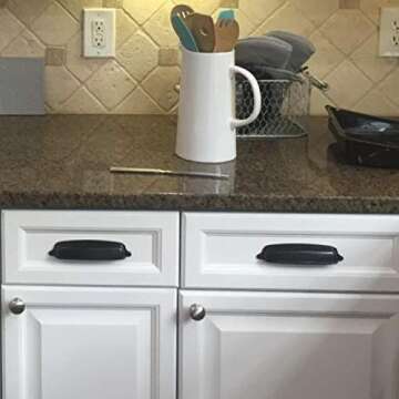 Southern Hills Black Drawer Pulls - Elegant 5 Inch Handles